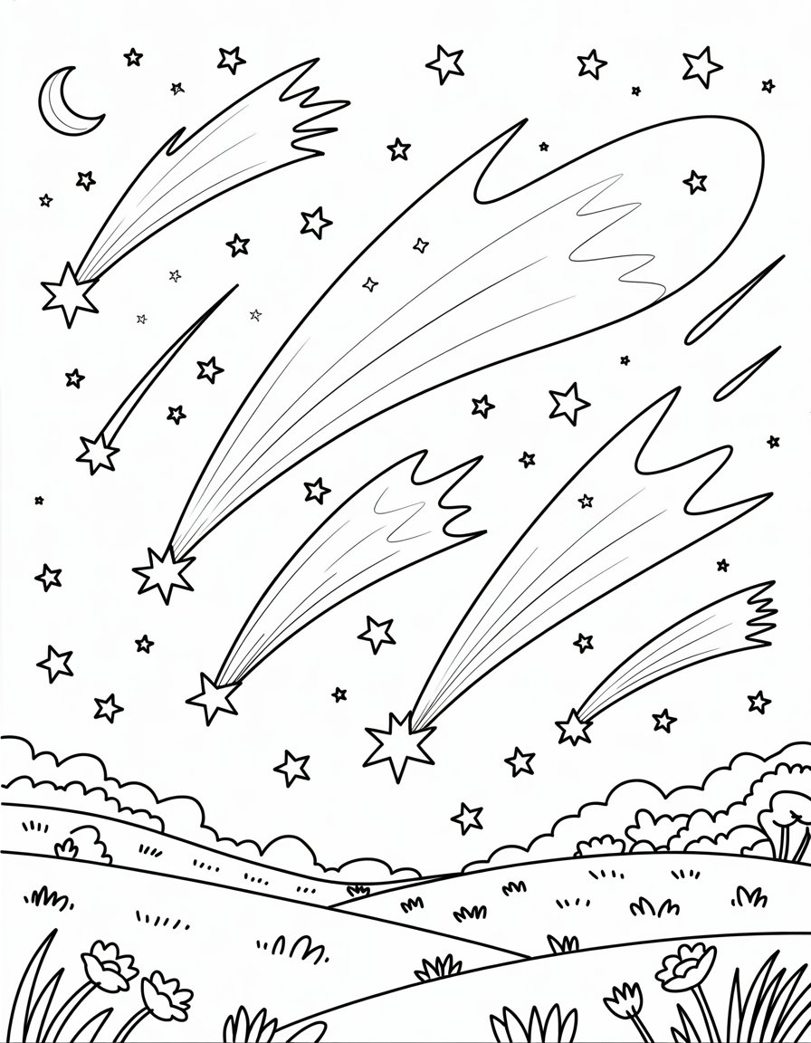 Shooting Rainbow Stars